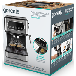 Gorenje ESCM15DBK inox-fekete espresso kávéfőző