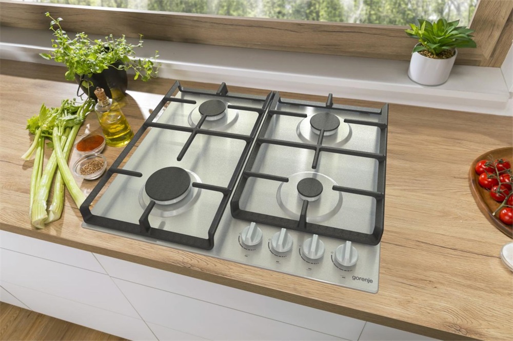 Gorenje G641EX inox, beépíthető, gáz, főzőzóna: 4, beépíthető méret: 56cm, főzőlap