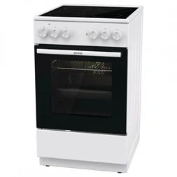 Gorenje GEC5A41WG fehér, szabadonálló, kerámialapos, elektromos, főzőzóna: 4, sütő:62L, grill, tűzhely
