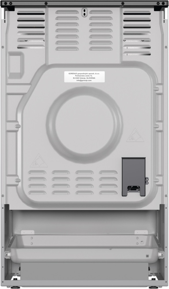 Gorenje GEC5C41SG inox, szabadonálló, kerámialapos, elektromos, főzőzóna: 4, sütő:77L, grill, tűzhely