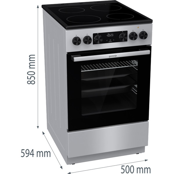 Gorenje GEC5C41SG inox kerámialapos tűzhely