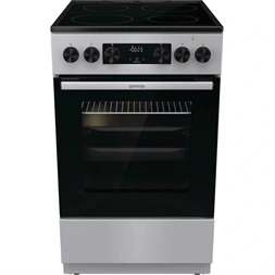 Gorenje GEC5C41SG inox, szabadonálló, kerámialapos, elektromos, főzőzóna: 4, sütő:77L, grill, tűzhely (Újszerű)