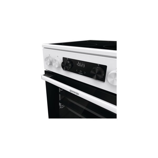 Gorenje GEC5C42WG fehér, szabadonálló, kerámialapos, elektromos, főzőzóna: 4, sütő:70L, grill, tűzhely (Újszerű)