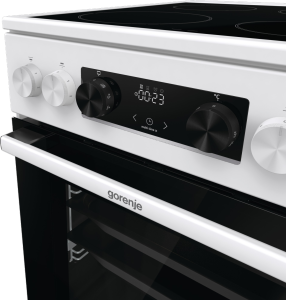 Gorenje GEC5C42WG fehér, szabadonálló, kerámialapos, elektromos, főzőzóna: 4, sütő:70L, grill, tűzhely (Újszerű)