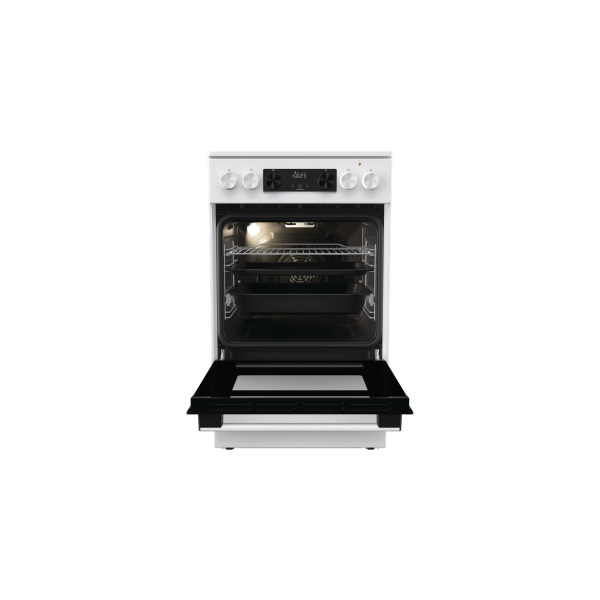 Gorenje GEC5C42WG fehér, szabadonálló, kerámialapos, elektromos, főzőzóna: 4, sütő:70L, grill, tűzhely (Újszerű)