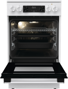 Gorenje GEC5C42WG fehér, szabadonálló, kerámialapos, elektromos, főzőzóna: 4, sütő:70L, grill, tűzhely (Újszerű)