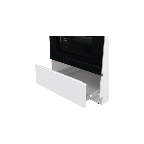 Gorenje GEC5C42WG fehér, szabadonálló, kerámialapos, elektromos, főzőzóna: 4, sütő:70L, grill, tűzhely (Újszerű)