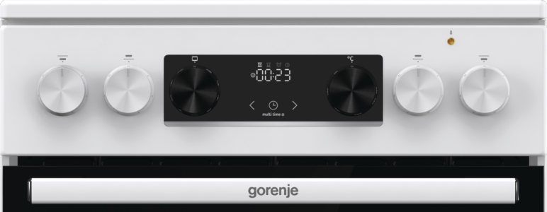 Gorenje GEC5C42WG fehér, szabadonálló, kerámialapos, elektromos, főzőzóna: 4, sütő:70L, grill, tűzhely (Újszerű)