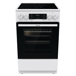 Gorenje GEC5C42WG fehér, szabadonálló, kerámialapos, elektromos, főzőzóna: 4, sütő:70L, grill, tűzhely (Újszerű)