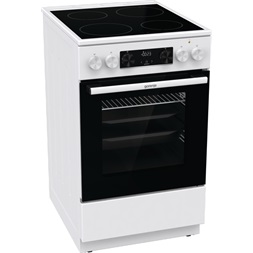 Gorenje GEC5C42WG fehér, szabadonálló, kerámialapos, elektromos, főzőzóna: 4, sütő:70L, grill, tűzhely (Újszerű)