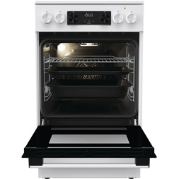 Gorenje GEC5C42WG fehér, szabadonálló, kerámialapos, elektromos, főzőzóna: 4, sütő:70L, grill, tűzhely (Újszerű)