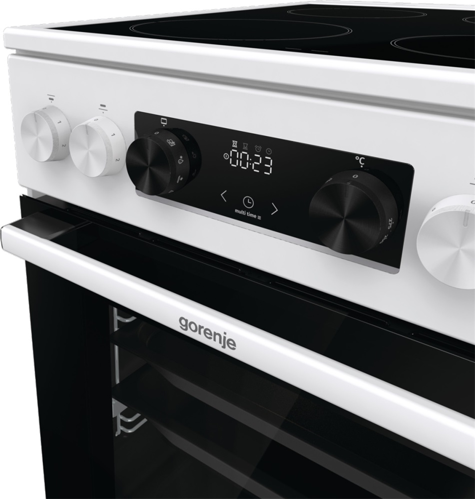 Gorenje GEC5C42WG fehér, szabadonálló, kerámialapos, elektromos, főzőzóna: 4, sütő:70L, grill, tűzhely (Újszerű)