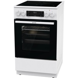 Gorenje GEC5C42WG fehér, szabadonálló, kerámialapos, elektromos, főzőzóna: 4, sütő:70L, grill, tűzhely (Újszerű)