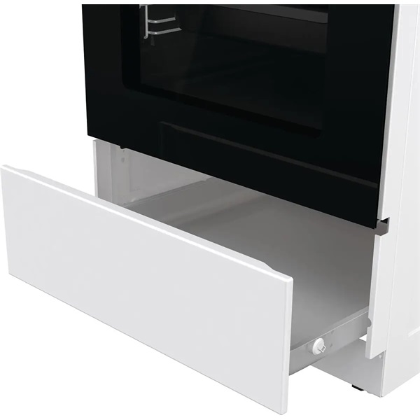Gorenje GEC5C42WG fehér, szabadonálló, kerámialapos, elektromos, főzőzóna: 4, sütő:70L, grill, tűzhely (Újszerű)
