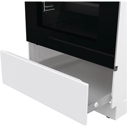 Gorenje GEC5C42WG fehér, szabadonálló, kerámialapos, elektromos, főzőzóna: 4, sütő:70L, grill, tűzhely (Újszerű)