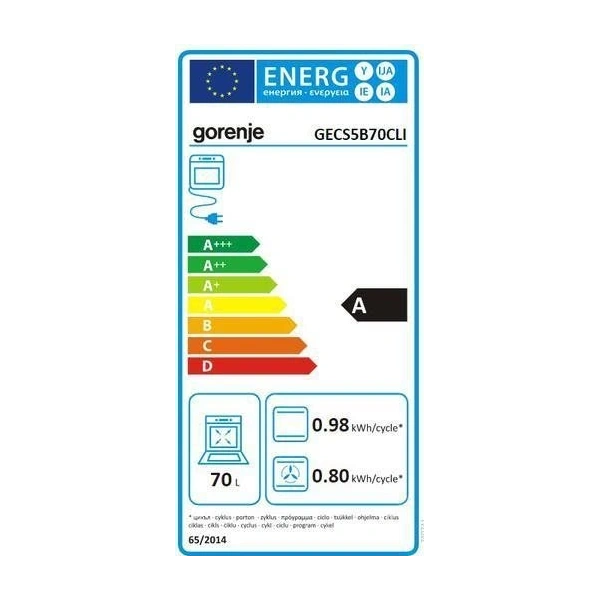 Gorenje GECS5B70CLI bézs, szabadonálló, kerámialapos, elektromos, főzőzóna:4, sütőtér:70L, tűzhely