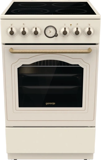 Gorenje GECS5B70CLI bézs, szabadonálló, kerámialapos, elektromos, főzőzóna:4, sütőtér:70L, tűzhely