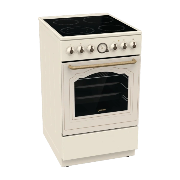 Gorenje GECS5B70CLI bézs, szabadonálló, kerámialapos, elektromos, főzőzóna:4, sütőtér:70L, tűzhely