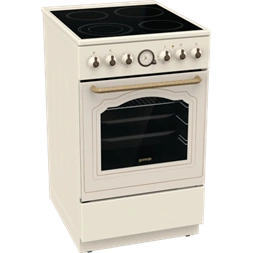 Gorenje GECS5B70CLI bézs, szabadonálló, kerámialapos, elektromos, főzőzóna:4, sütőtér:70L, tűzhely