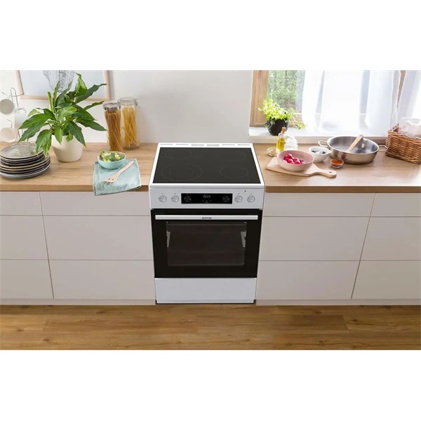Gorenje GECS6C70WPA kerámialapos fehér elektromos tűzhely (Használt - B)