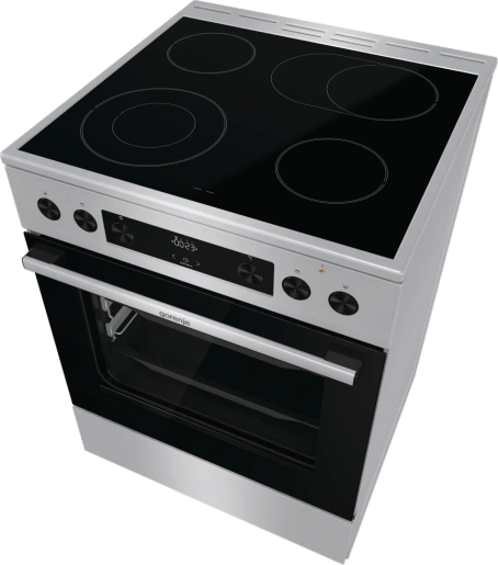 Gorenje GECS6C70XPA inox-fekete, szabdonálló, kerámialapos, főzőzóna:4, sütőtér:71L, tűzhely
