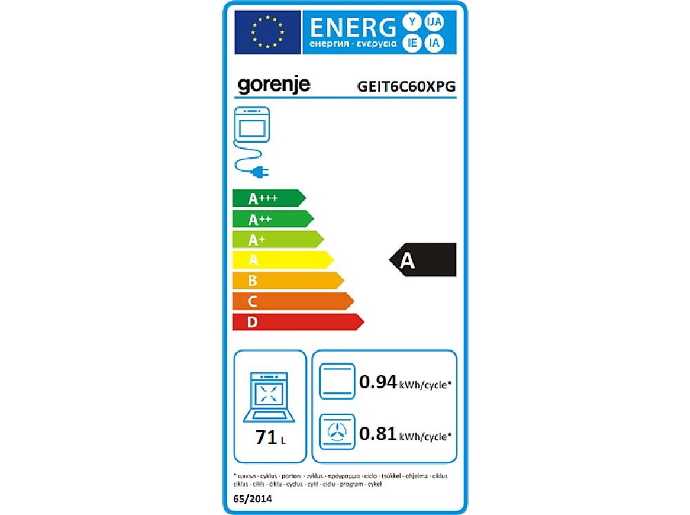 Gorenje GEIT6C60XPG szürke, szabadonálló, indukciós, főzőzóna: 4, sütő:71L, grill, tűzhely