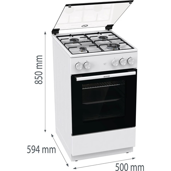 Gorenje GG5A13WJ fehér gáztűzhely