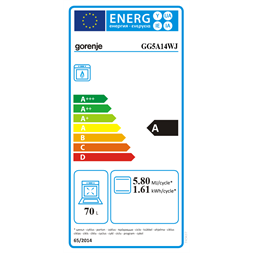 Gorenje GG5A14WJ gáztűzhely
