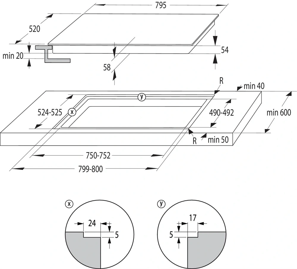 Gorenje GI821FM fekete, beépíthető, indukciós, főzőzóna:4, beépítési méret:80cm főzőlap