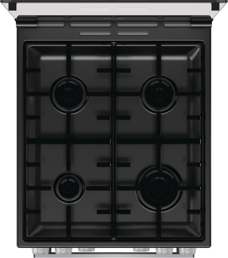 Gorenje GK5C41SH-B inox, szabadonálló, gáz, kombinált, főzőzóna: 4, sütő:70L, grill, tűzhely