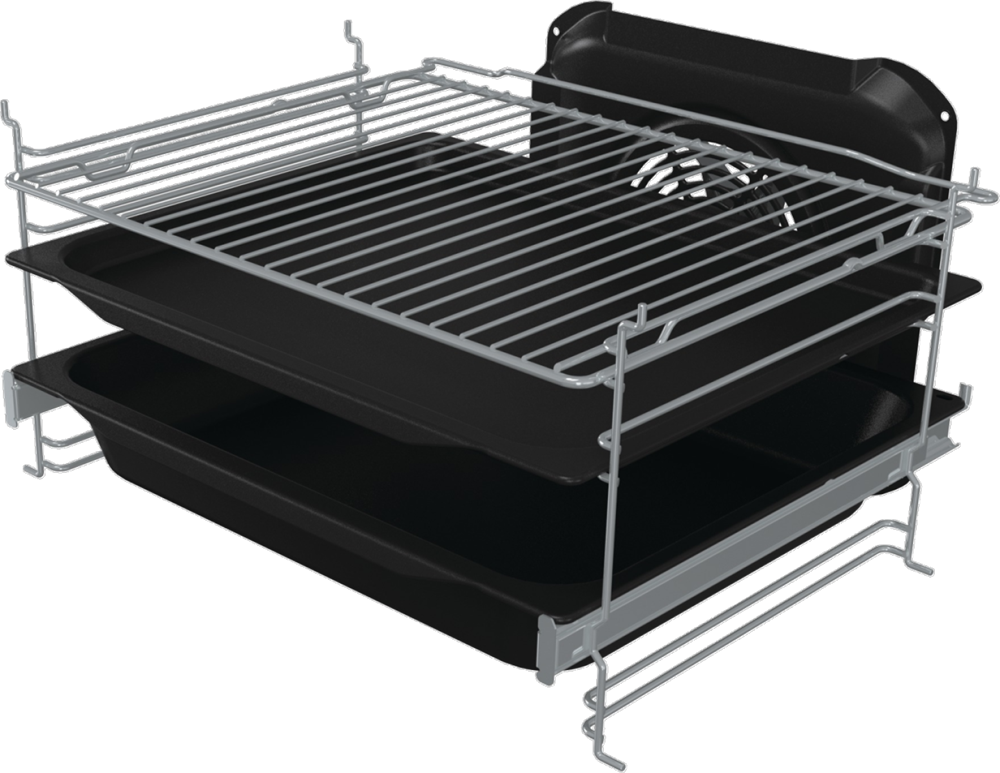 Gorenje GK5C41SH-B inox, szabadonálló, gáz, kombinált, főzőzóna: 4, sütő:70L, grill, tűzhely