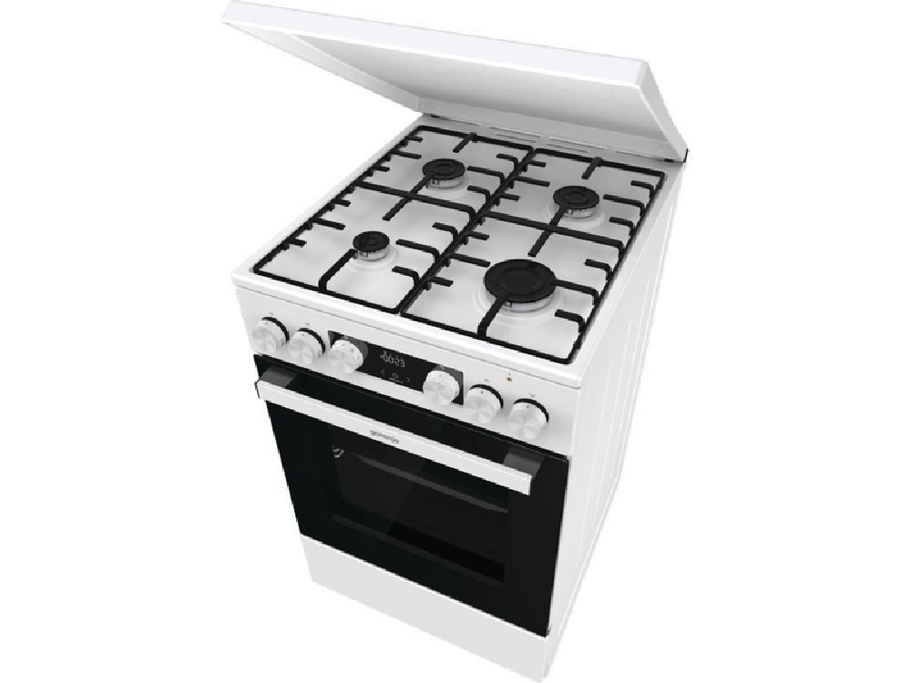 Gorenje GK5C42WH-B fehér, szabadonálló, gáz, kombinált, főzőzóna: 4, sütő:70L, grill, tűzhely (Újszerű)