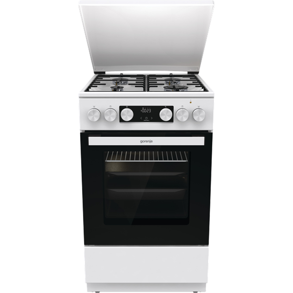 Gorenje GK5C42WH-B fehér, szabadonálló, gáz, kombinált, főzőzóna: 4, sütő:70L, grill, tűzhely (Újszerű)