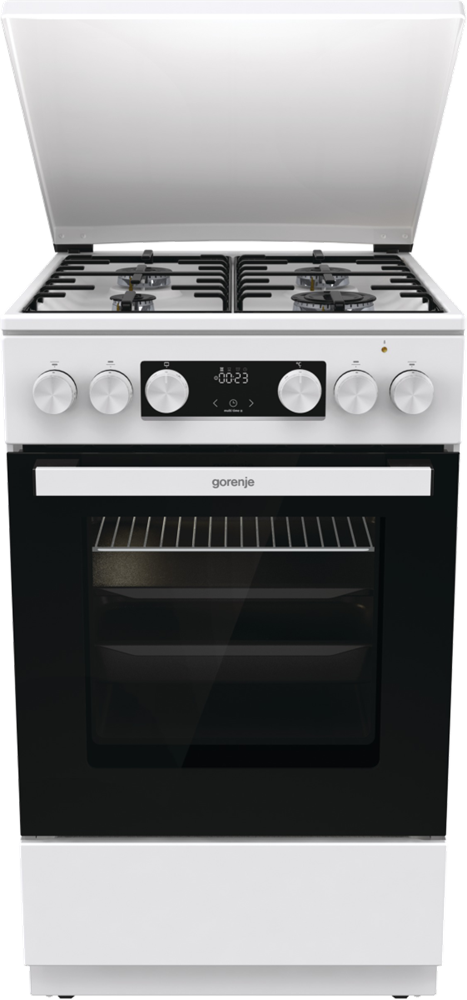 Gorenje GK5C42WH-B fehér, szabadonálló, gáz, kombinált, főzőzóna: 4, sütő:70L, grill, tűzhely (Újszerű)