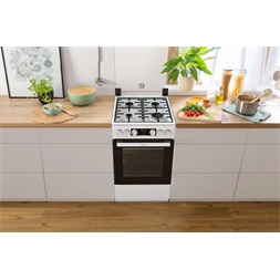 Gorenje GK5C42WH-B fehér, szabadonálló, gáz, kombinált, főzőzóna: 4, sütő:70L, grill, tűzhely (Újszerű)