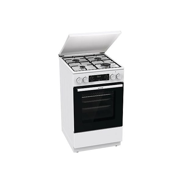 Gorenje GK5C42WJ fehér, szabadonálló, gáz, kombinált, főzőzóna: 4, sütő:62L, grill, tűzhely (Újszerű)