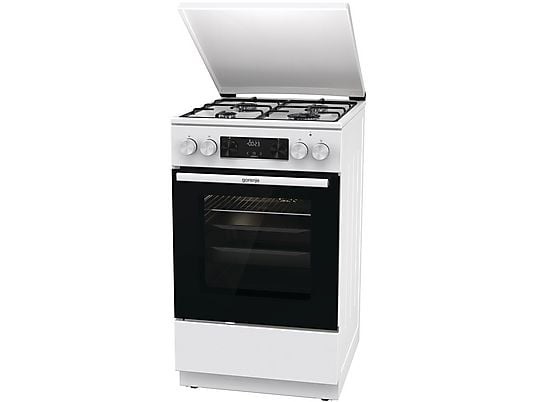 Gorenje GK5C42WJ fehér, szabadonálló, gáz, kombinált, főzőzóna: 4, sütő:62L, grill, tűzhely (Újszerű)
