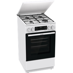 Gorenje GK5C42WJ fehér, szabadonálló, gáz, kombinált, főzőzóna: 4, sütő:62L, grill, tűzhely (Újszerű)
