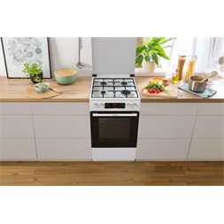 Gorenje GK5C42WJ fehér, szabadonálló, gáz, kombinált, főzőzóna: 4, sütő:62L, grill, tűzhely (Újszerű)