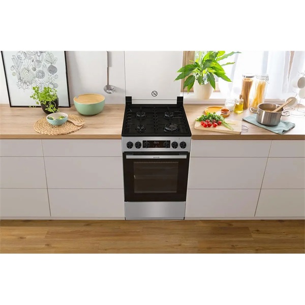 Gorenje GK5C62SH inox kombinált tűzhely