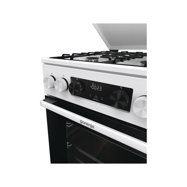 Gorenje GK5C64WH fehér, szabadonálló, gáz, kombinált, főzőzóna: 4, sütő:70L, grill, tűzhely (Újszerű)