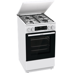 Gorenje GK5C64WH fehér, szabadonálló, gáz, kombinált, főzőzóna: 4, sütő:70L, grill, tűzhely (Újszerű)