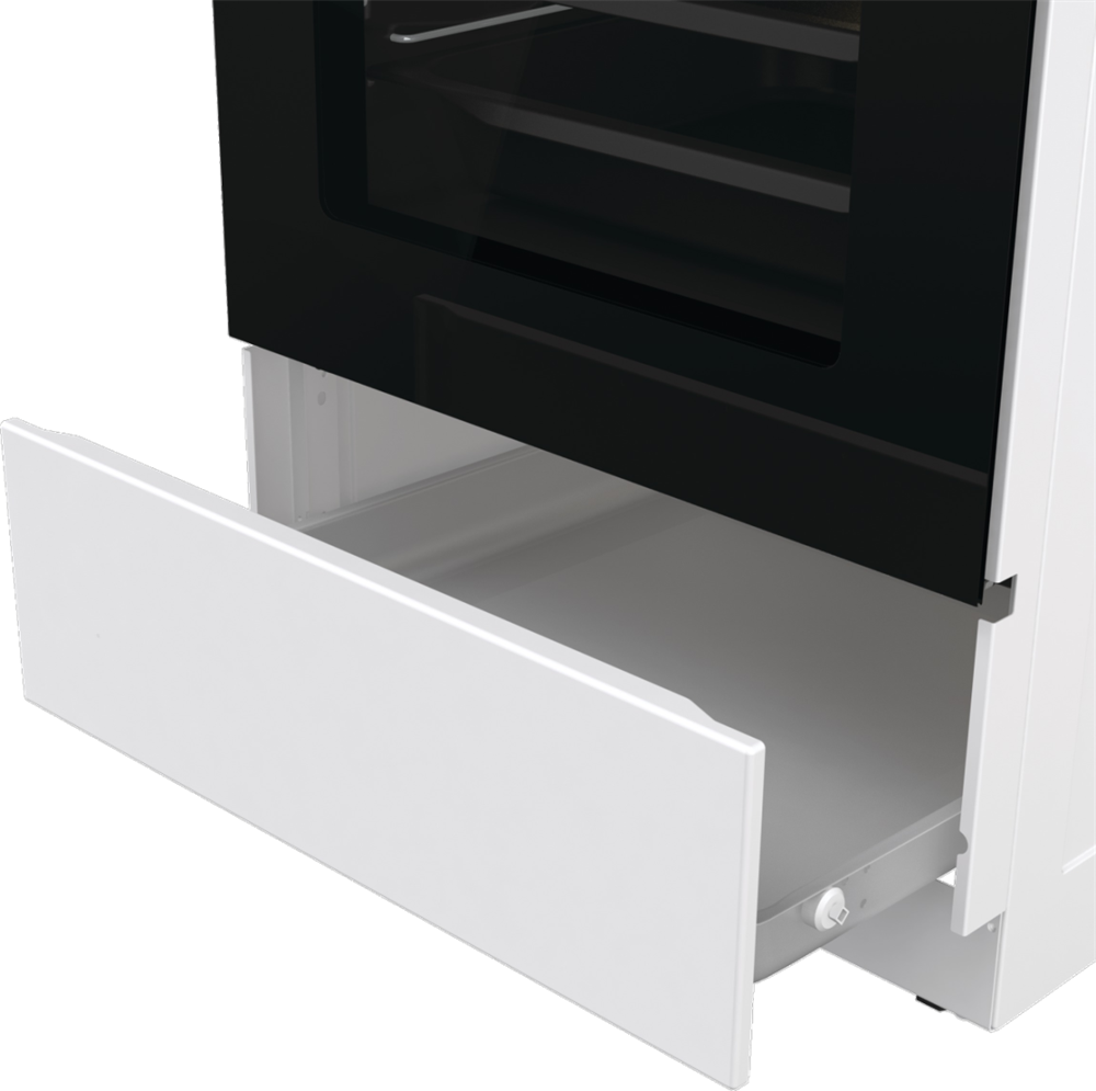 Gorenje GK5C64WH fehér, szabadonálló, gáz, kombinált, főzőzóna: 4, sütő:70L, grill, tűzhely (Újszerű)