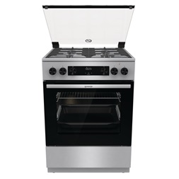 Gorenje GKS6C70XF inox, szabadonálló, gáz, kombinált, főzőzóna: 4, sütő:71L, grill, tűzhely