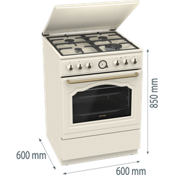 Gorenje GKS6C71CLI kombinált gáztűzhely