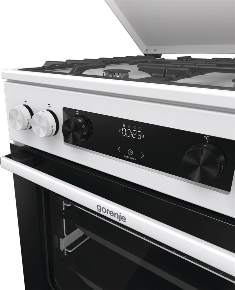 Gorenje GKS6C71WF fehér, szabadonálló, gáz, kombinált, főzőzóna: 4, sütő:71L, grill, tűzhely