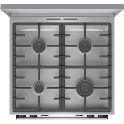 Gorenje GKS6C71XF Inox, szabadonálló, gáz, kombinált, főzőzóna: 4, sütő:71L, grill, tűzhely