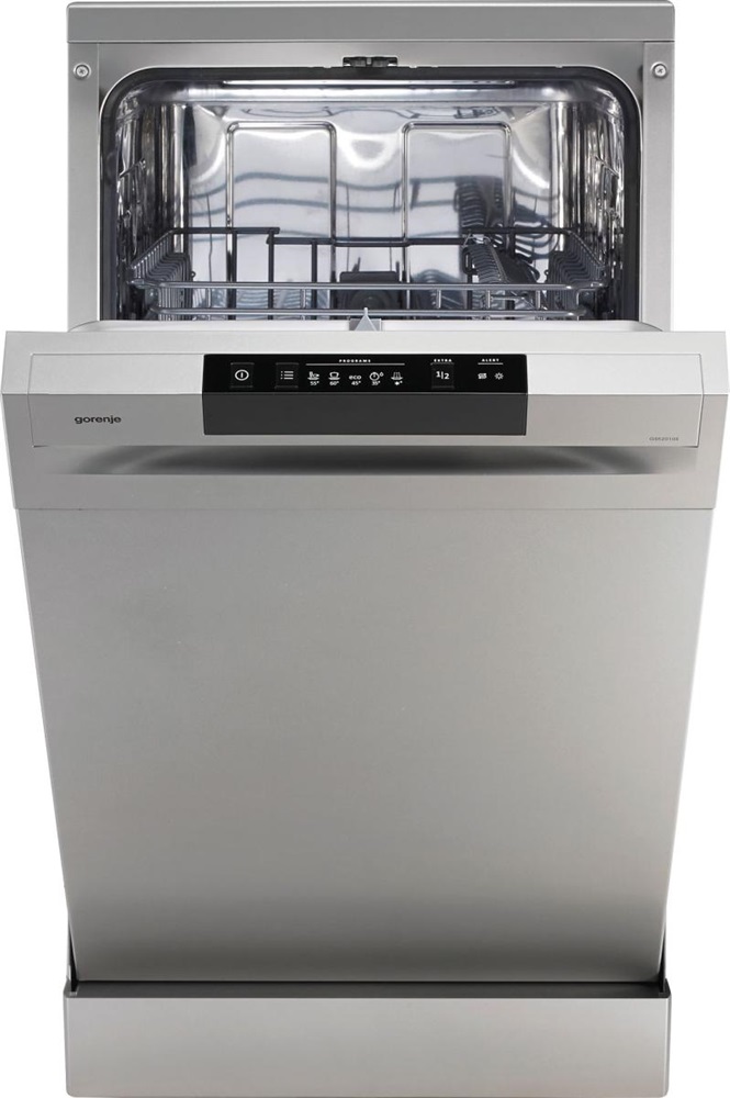 Gorenje GS520E15S inox, programok száma: 5, keskeny szabadonálló, 9 terítékes mosogatógép 