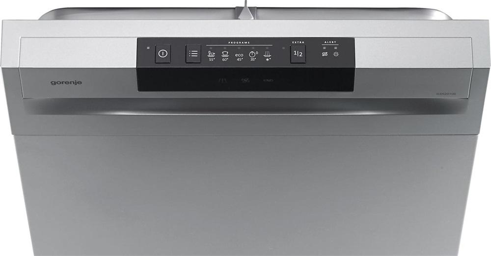 Gorenje GS520E15S inox, programok száma: 5, keskeny szabadonálló, 9 terítékes mosogatógép 