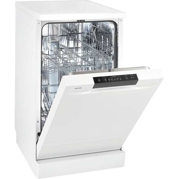 Gorenje GS520E15W fehér, programok száma: 5, keskeny szabadonálló, 9 terítékes mosogatógép (Újszerű)